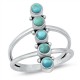 Genuine Turquoise Silver 925 Chakra Stone Ring